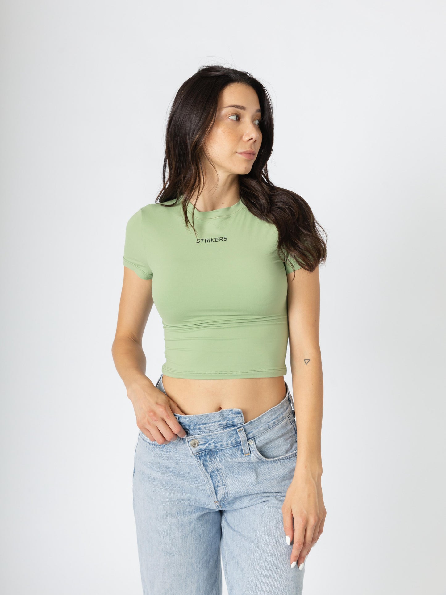 Essential Double Layer Tight T-shirt Pistachio