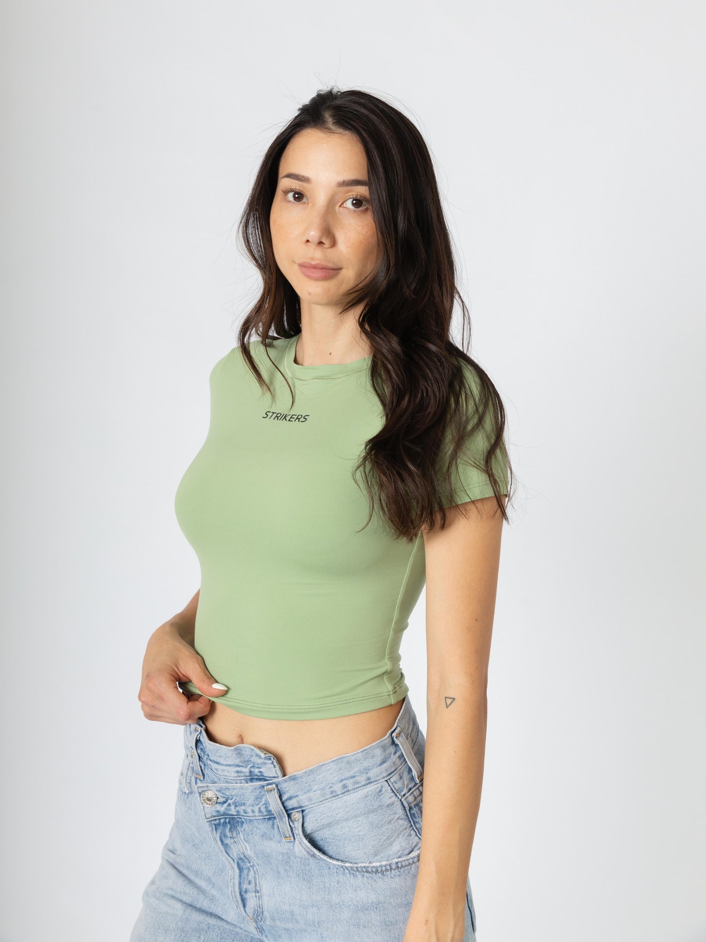 Essential Double Layer Tight T-shirt Pistachio