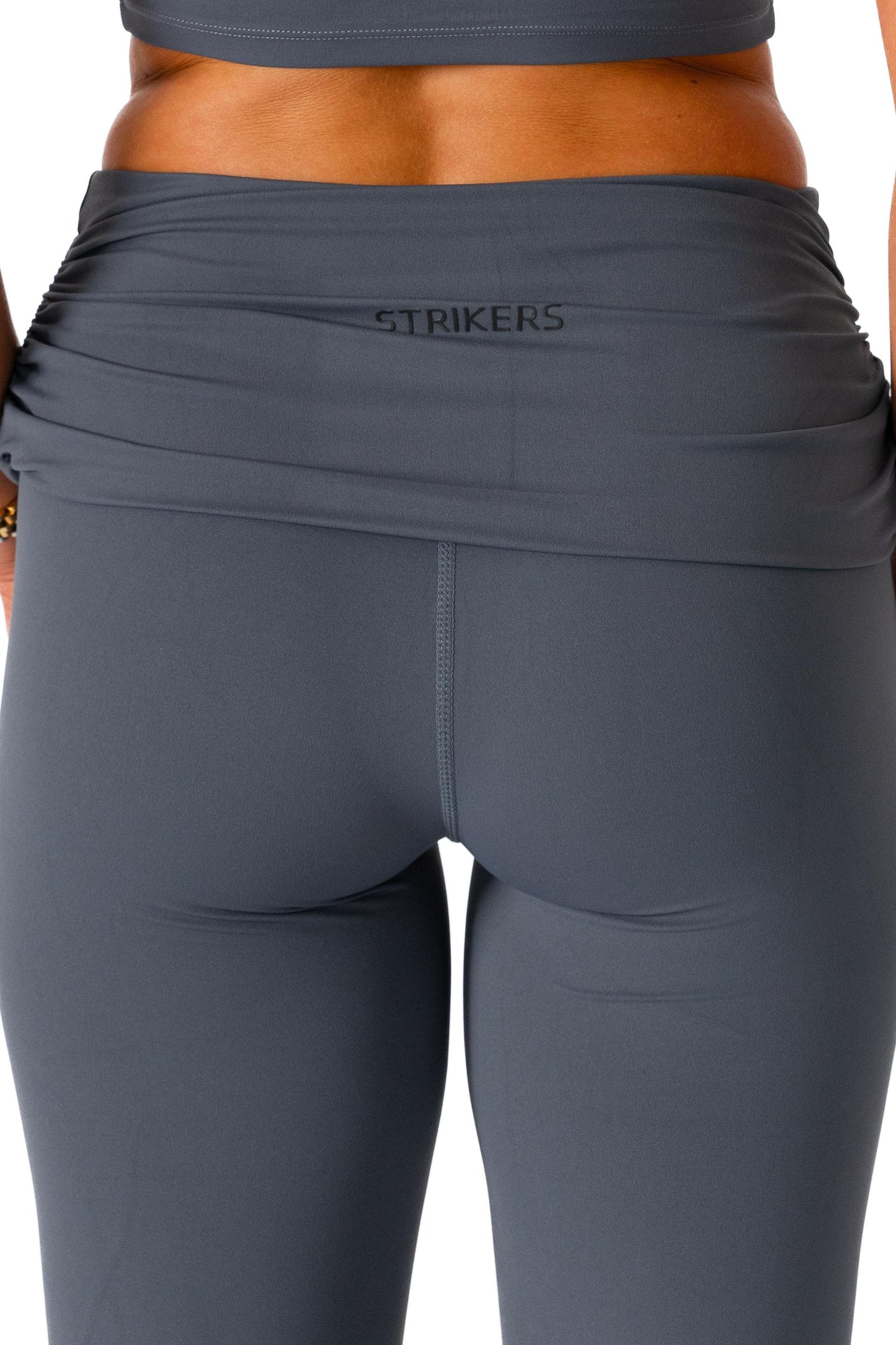 Fold over kick Flair Trousers
Gray