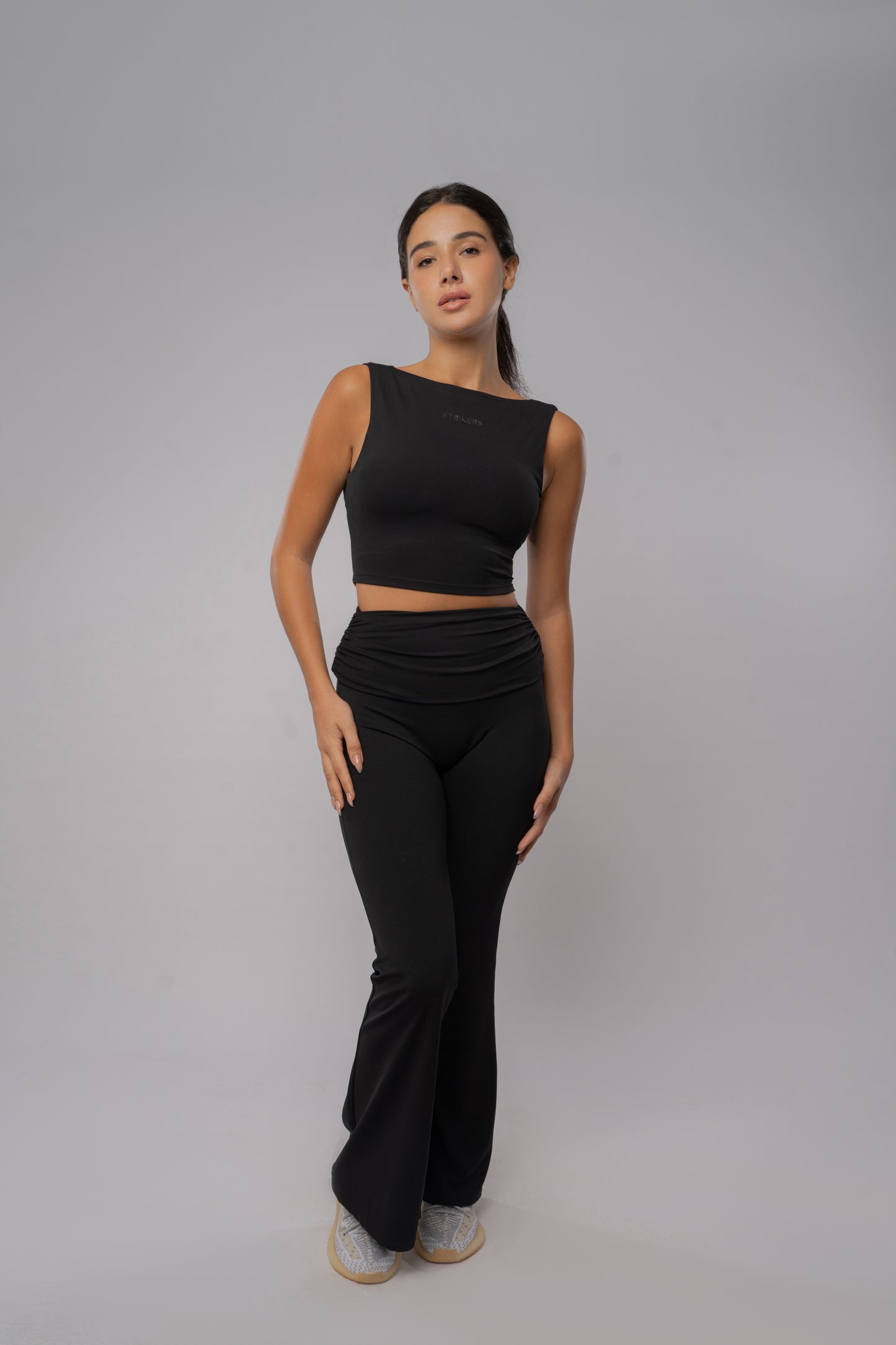 Fold over kick Flair Trousers
black