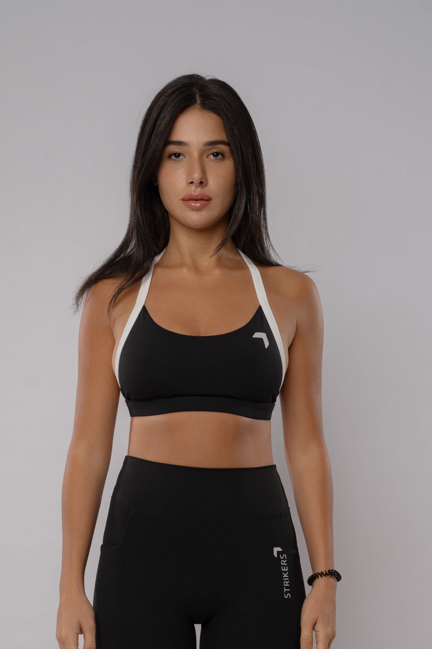 Soft Contrast-Trim Sports bra Black