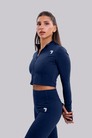 Split soft sculpt high Waisted Leggings Navy