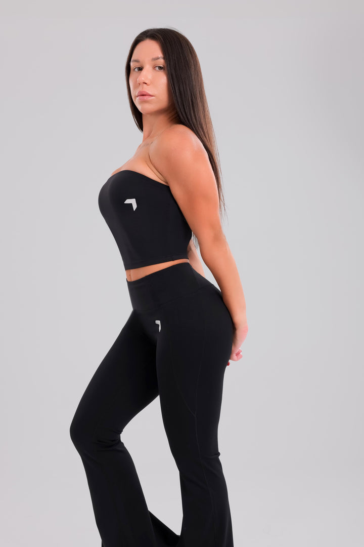 Aura Scrunch Flared Leggings Black