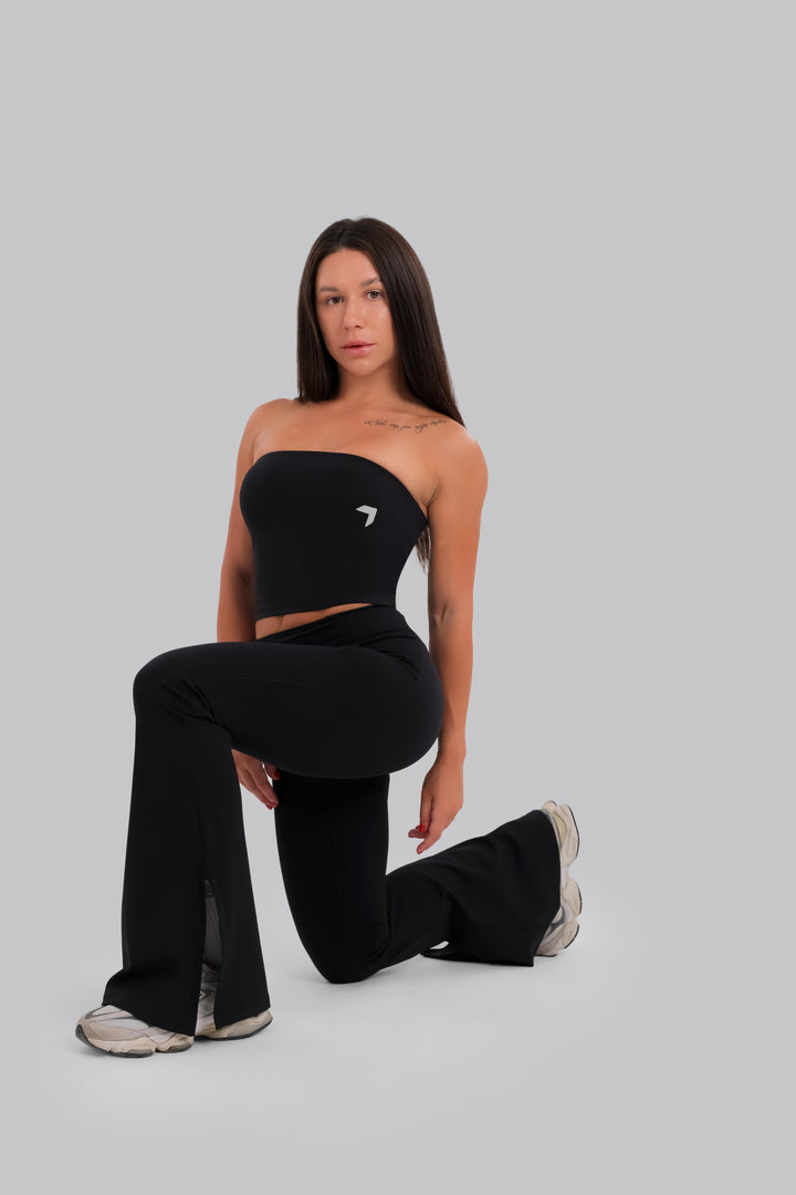 Aura Scrunch Flared Leggings Black