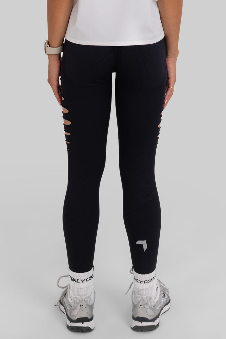 Energy Ripped Scrunch Leggings Black