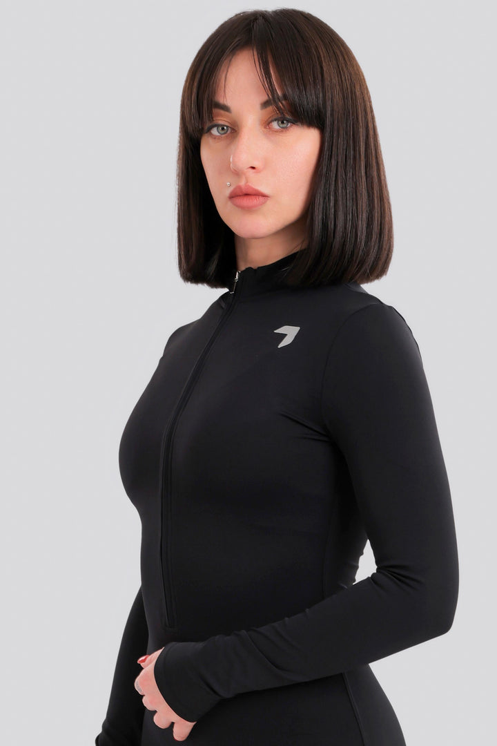 Activate Long Sleeve Jumpsuit Black