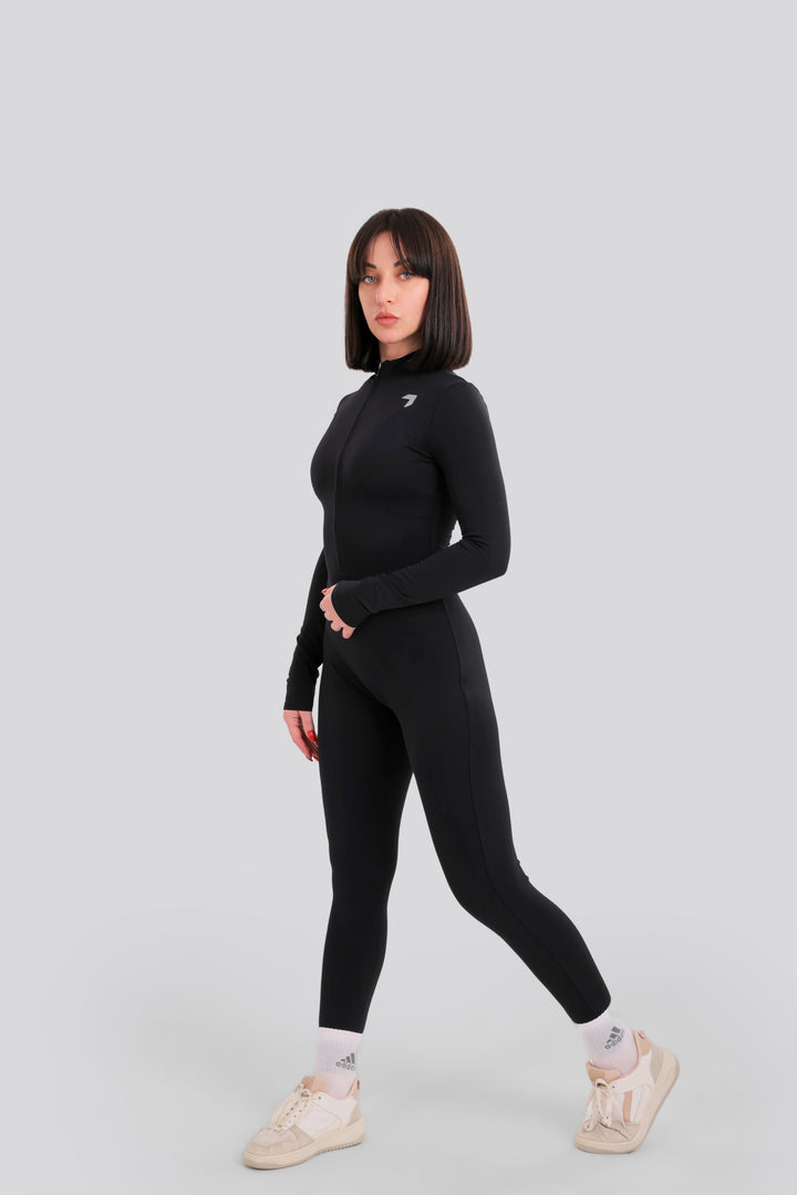 Activate Long Sleeve Jumpsuit Black