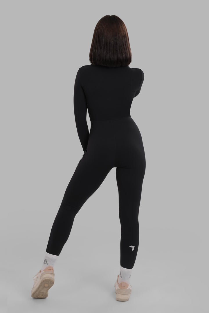 Activate Long Sleeve Jumpsuit Black