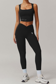Action Training Crop Top Black