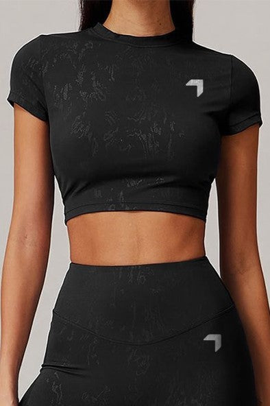 Camouflage Energy Crop Tee Black