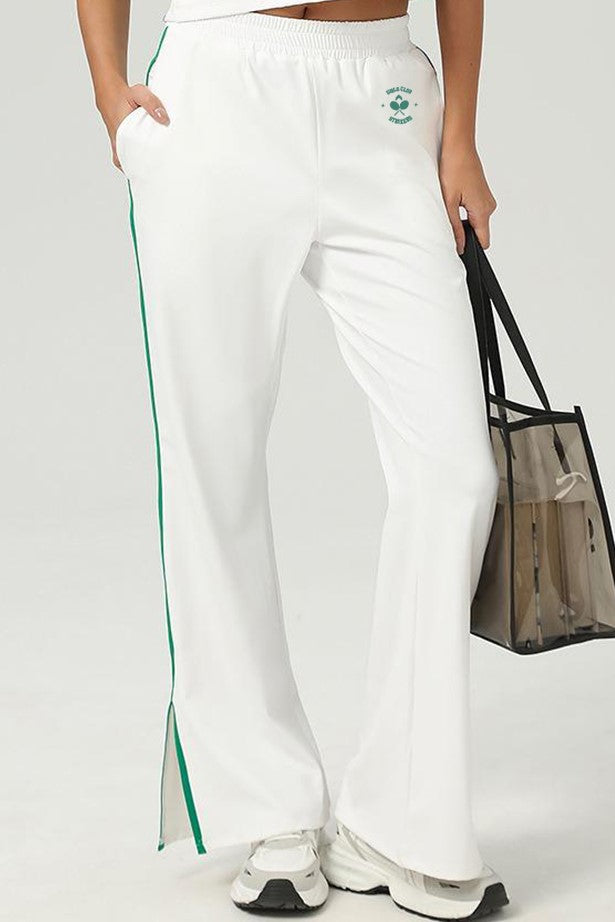 Girls Club Retro wide Pants White