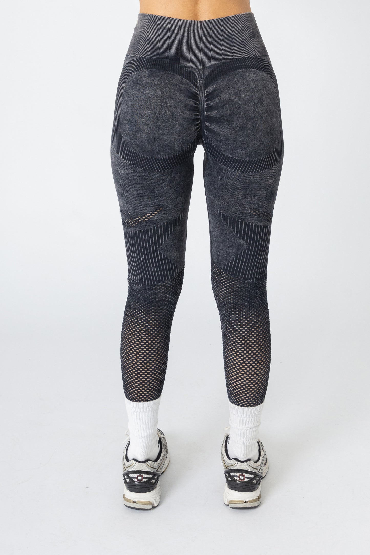 Washed Power Leggings Dark Navy Gray