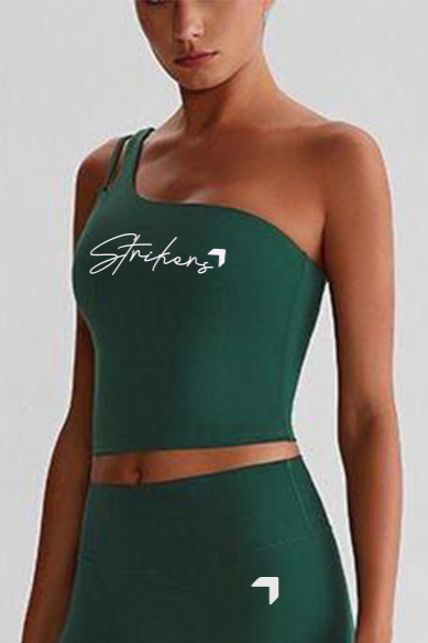 Soft Energy Action One Shoulder Top Green