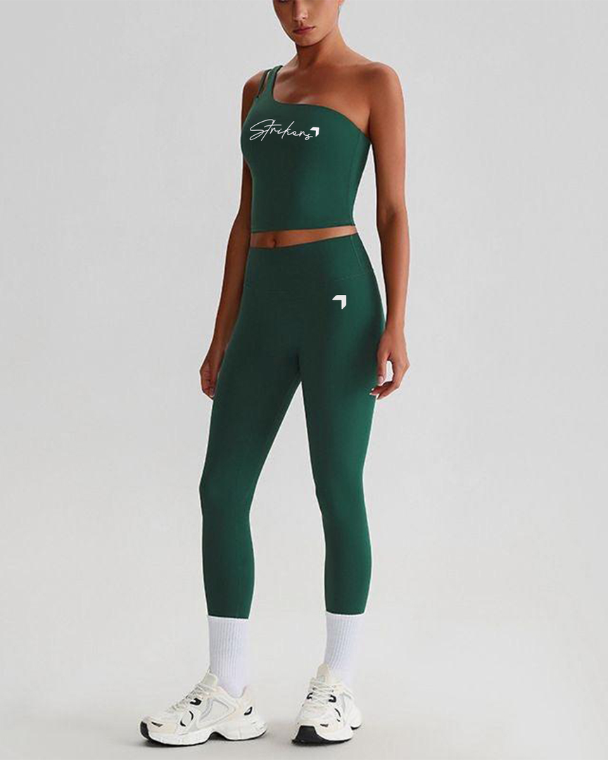 Soft Energy Action One Shoulder Top Green