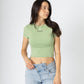 Essential Double Layer Tight T-shirt Pistachio