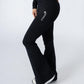 Split Flared Seamless Leggings Black