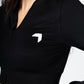 Split Flared Seamless cropped Track Jacket Black