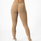 Soft Contrast-Trim Leggings Caramel With pockets