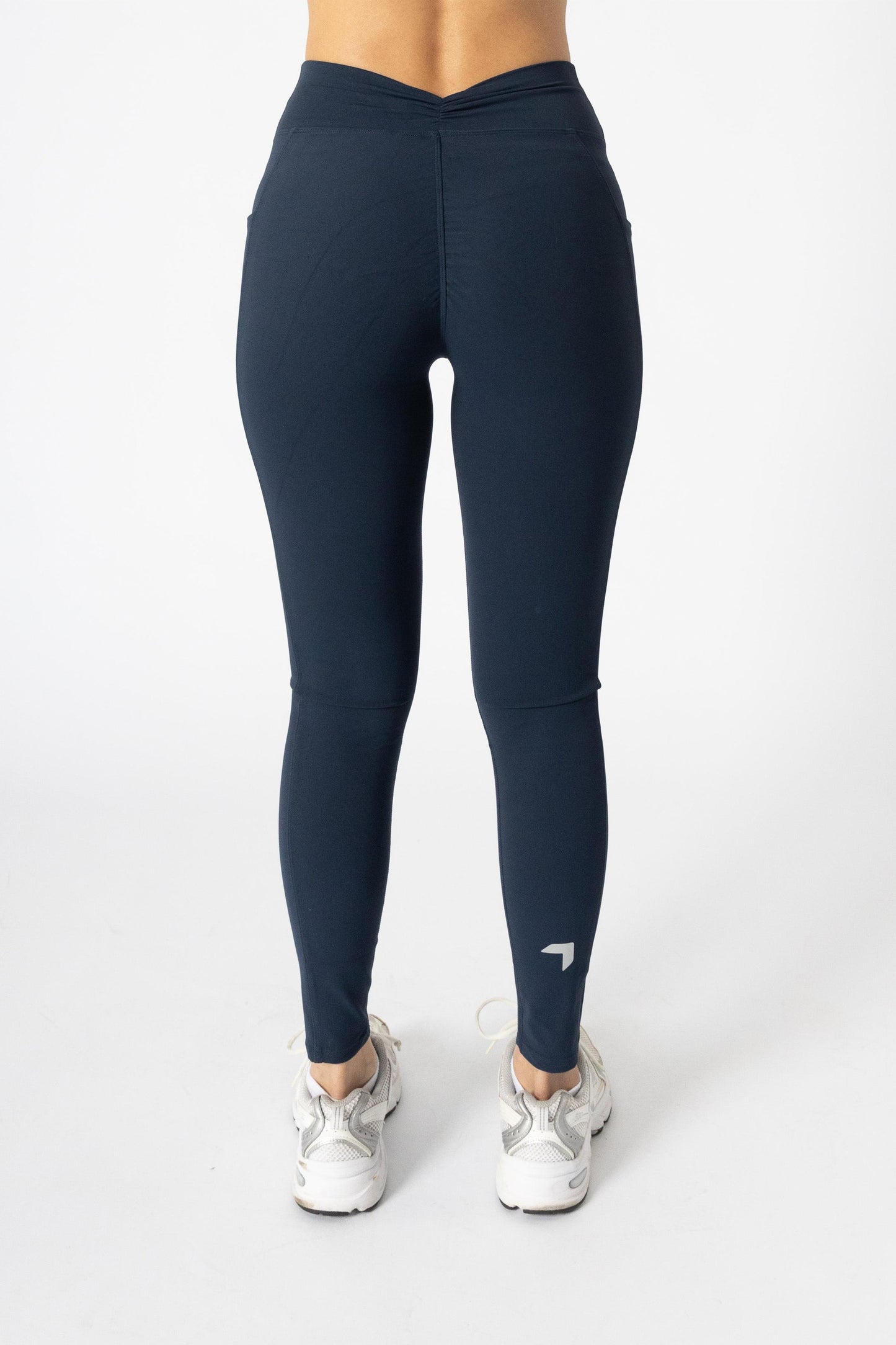 Soft Contrast-Trim Leggings Navy With pockets