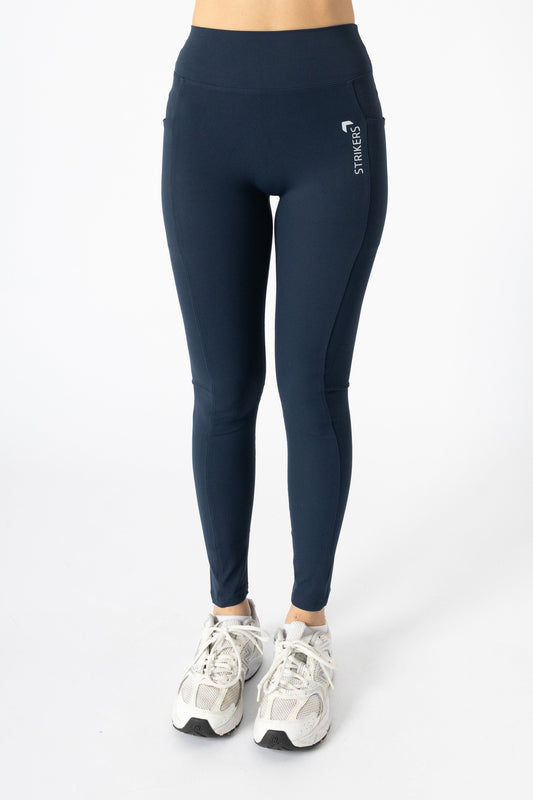 Soft Contrast-Trim Leggings Navy With pockets
