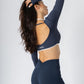 Soft Contrast-Trim Leggings Navy With pockets