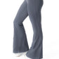Fold over kick Flair Trousers 
Gray