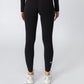 Soft Contrast-Trim Leggings Black with pockets