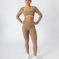 Soft Contrast-Trim Leggings Caramel With pockets