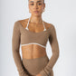 Soft Contrast-Trim Leggings Caramel With pockets