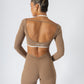 Soft Contrast-Trim Leggings Caramel With pockets