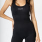 Vital Ribbed short Bodysuit Black