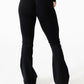 Split Flared Seamless Leggings Black