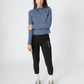 Long Sleeve Henley Shirt blue grey