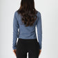 Long Sleeve Henley Shirt blue grey