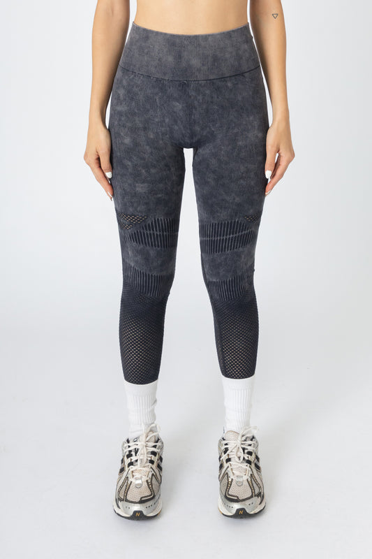 Washed Power Leggings Dark Navy Gray