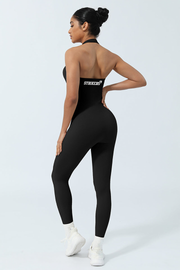 Energy Halter Neck Jumpsuit Black