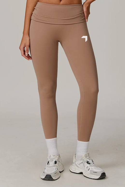 Chill Foldover Leggings Beige