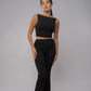 Fold over kick Flair Trousers 
black