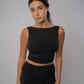 Fold over kick Flair Trousers 
black