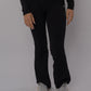 Split Flared Seamless Leggings Black