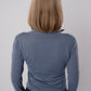 Long Sleeve Henley Shirt blue grey