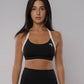 Soft Contrast-Trim Sports bra Black