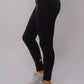 Soft Contrast-Trim Leggings Black with pockets