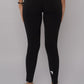 Soft Contrast-Trim Leggings Black with pockets