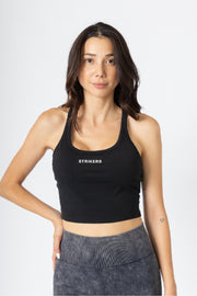 Super Seamless Cross Back Top Black