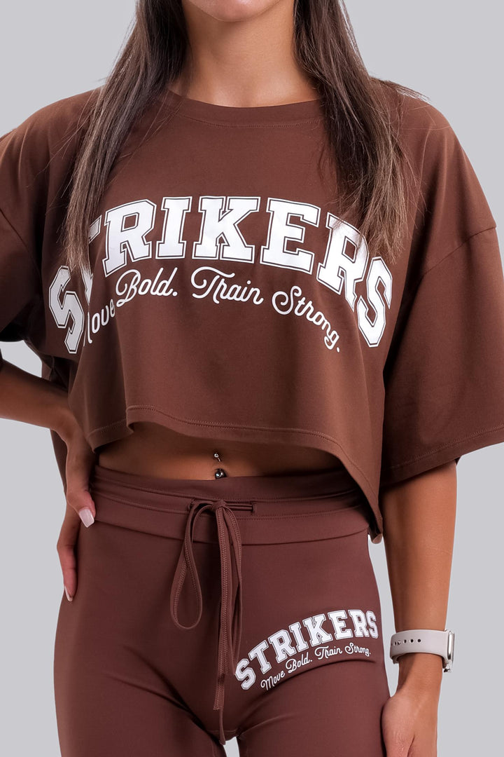 Apex Crop Tee Dark Maroon
