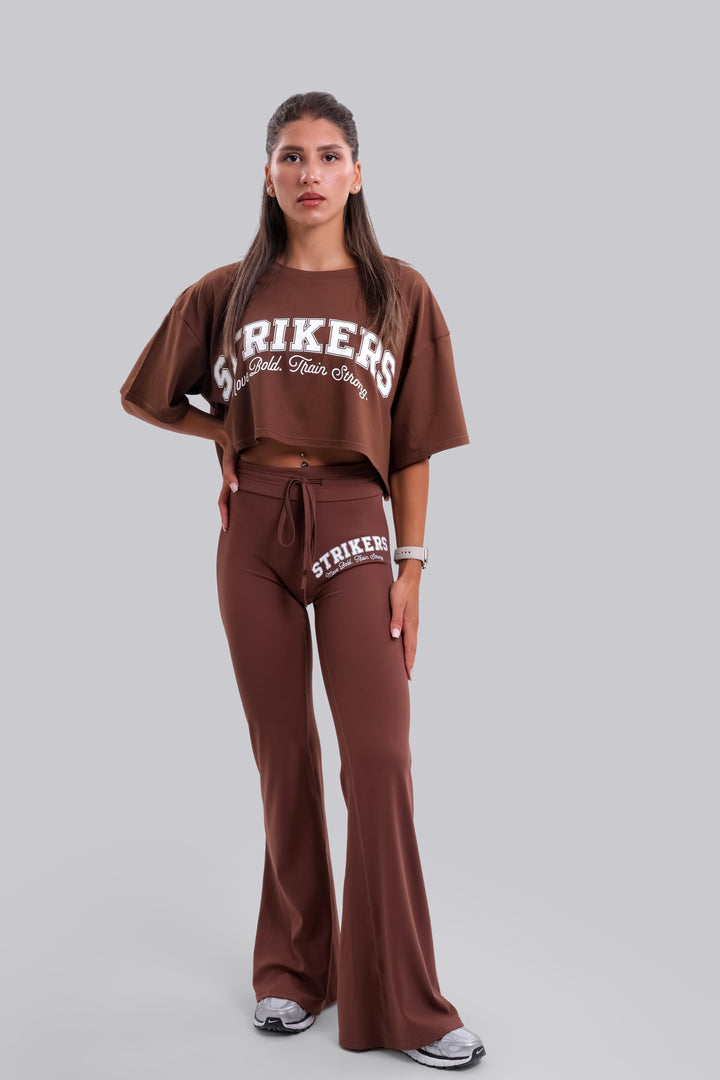 Apex Crop Tee Dark Maroon