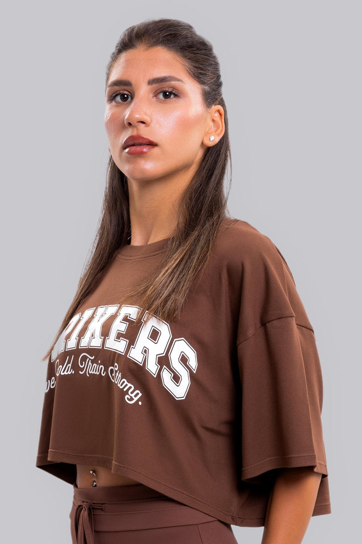 Apex Crop Tee Dark Maroon