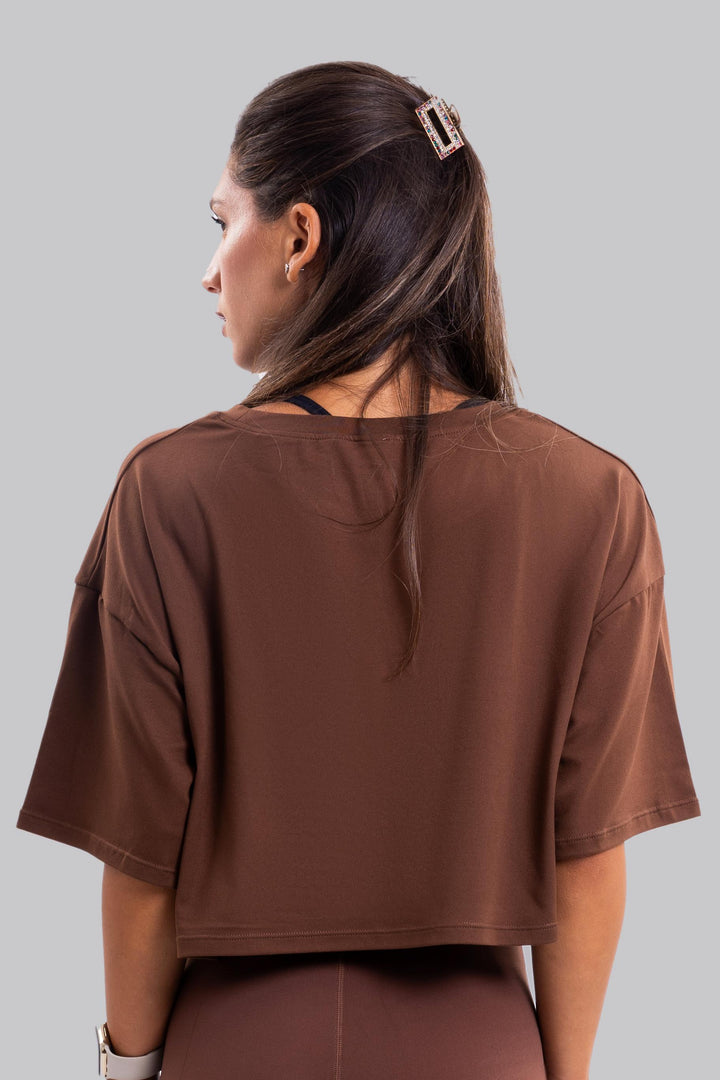 Apex Crop Tee Dark Maroon