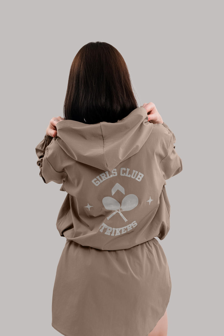 Girls Club Tennis Jacket Beige